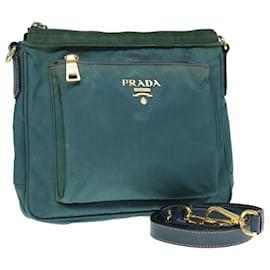 Prada-PRADA Shoulder Bag Nylon Green Auth 60704-Green