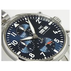IWC-Orologio da pilota IWC Cronografo 41 Specifiche del braccialetto con quadrante blu IW388102 Uomo-Argento
