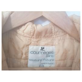 Courreges-Coats, Outerwear-Beige