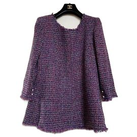 Top de tweed CHANEL Rosa Púrpura
