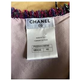 Chanel-Top de tweed CHANEL-Rosa,Púrpura