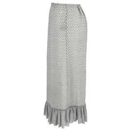 Isabel Marant-Isabel Marant Ruffled Maxi Skirt in Grey Polyester-Grey