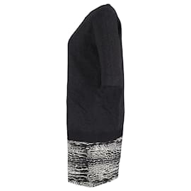 Giambattista Valli-Giambattista Valli Kleid mit Animal-Print-Saum aus grauem Polyester-Grau