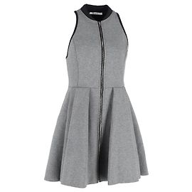 Minivestido T by Alexander Wang Halter com gola simulada em algodão cinza Marrom