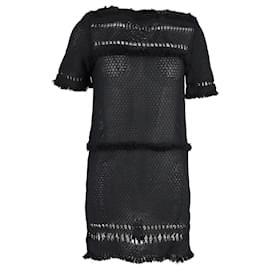 Isabel Marant-Isabel Marant Perforated Dress in Black Viscose-Black