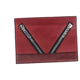 Pochette Kenzo Kalifornia en Cuir Bordeaux Rouge Bordeaux