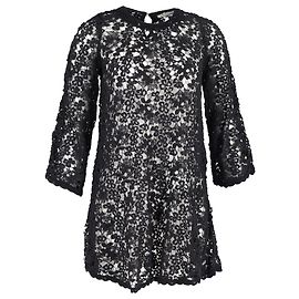 Transparentes Spitzenkleid von Isabel Marant aus schwarzem Polyester Schwarz