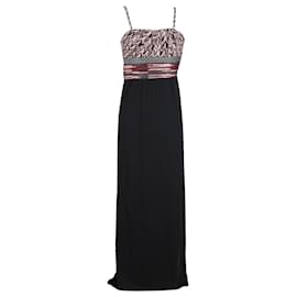 Missoni-Missoni Embellished Top Maxi Dress in Black Polyester Silk-Black