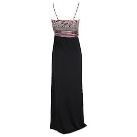 Missoni-Missoni Embellished Top Maxi Dress in Black Polyester Silk-Black