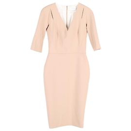 Robe fourreau Victoria Beckham en polyester pêche Pêche