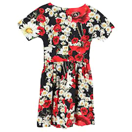 Dolce & Gabbana-Dolce & Gabbana Printed Mini Dress in Floral Print Cotton-Other