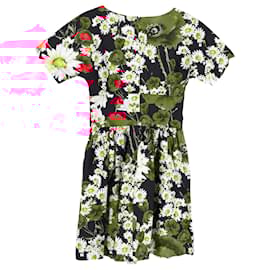 Dolce & Gabbana-Dolce & Gabbana Printed Mini Dress in Floral Print Cotton-Other,Python print