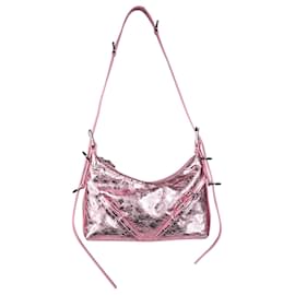 Givenchy-rosado 2023 Bolso Mini Voyou de piel laminada-Rosa