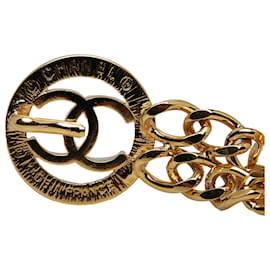 Chanel-Chanel Gold CC Medallion Chain-Link Belt-Golden
