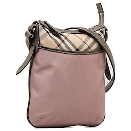 Burberry-Burberry Pink Nova Check Nylon Crossbody-Pink