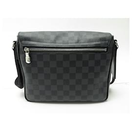 Louis Vuitton-NEUF SACOCHE LOUIS VUITTON DISTRICT PM N42710 EN TOILE DAMIER GRAPHITE BAG-Gris anthracite