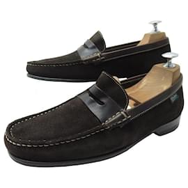 Paraboot-PARABOOT MOCCASIN SHOES 6 40 BROWN SUEDE SUEDE LOAFERS SHOES-Brown
