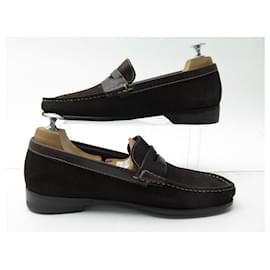 Paraboot-PARABOOT MOCCASIN SHOES 6 40 BROWN SUEDE SUEDE LOAFERS SHOES-Brown