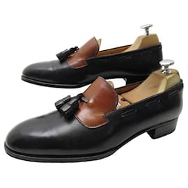 John Lobb-CHAUSSURES JOHN LOBB JIHEL 7.5 41.5 MOCASSINS A PAMPILLES CUIR NOIR SHOES-Autre