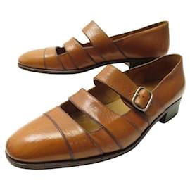 SCARPE VINTAGE JOHN LOBB MOCASSINI CON FIBBIA 10 44 mocassini Cammello