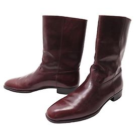 ZAPATOS JOHN LOBB TOBILLOS BIKER 8.5 42.5 BOTAS BIKER PIEL BURDEOS Burdeos