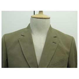 Arnys-ARNYS MARCEL JACKET 9052112 52 L IN COTTON AND LINEN KHAKI KHAKI COTTON LINEN JACKET-Khaki