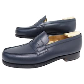 JM Weston-NEW JM WESTON LOAFERS 180 Navy blue leather 7C 41 END SHOES-Navy blue
