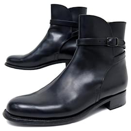 JM Weston-ZAPATOS JM WESTON JODHPUR 8D 42 ZAPATOS PIEL NEGRO + ACERO INOXIDABLE-Negro