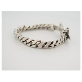 Autre Marque-VINTAGE BRACELET SELLIER GOURMETTE EN ARGENT MASSIF 925 SILVER 40.5GR BANGLE-Argenté