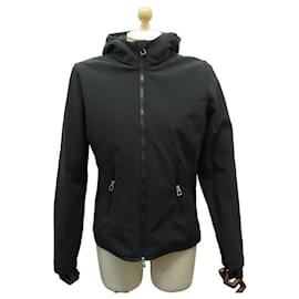 Hermès-NEUF VESTE D'EQUITATION HERMES BLOUSON 38 M EN POLYESTER NOIR BLACK JACKET-Noir