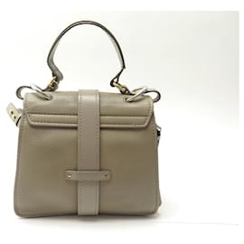 Chloé-CHLOE ABY HANDBAG IN TAUPE LEATHER CROSSBODY LEATHER HAND BAG PURSE-Taupe