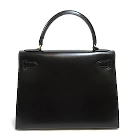 Hermès-Box Calf Kelly 28-Negro