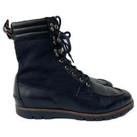 Gucci leather boots black Black