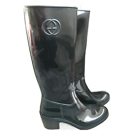 Gucci Rubber Boots Black Size 39 Black