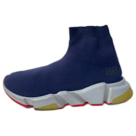 Balenciaga-Balenciaga Speed-Sneaker-Trainer-Blau