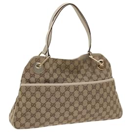 Gucci-Bolso tote de lona con GG de GUCCI Beige 121023 autenticación 60518-Beige