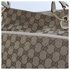 Gucci-GUCCI GG Lona Tote Bag Bege 121023 auth 60518-Bege