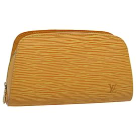 Louis Vuitton-Bolsa LOUIS VUITTON Epi Dauphine PM Amarelo M48449 LV Auth yk9663-Amarelo
