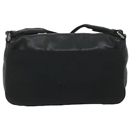 Prada-PRADA Shoulder Bag Leather Black Auth 60187-Black
