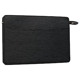 Louis Vuitton-LOUIS VUITTON Epi Pochette Homme Pochette Noir M52522 LV Auth yk9567-Noir