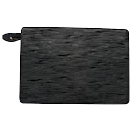 Louis Vuitton-LOUIS VUITTON Epi Pochette Homme Clutch Bag Black M52522 LV Auth yk9567-Black