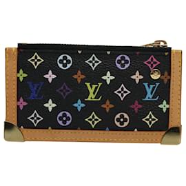Louis Vuitton-LOUIS VUITTON Monogram Multicolor Pochette Cles Purse Black M92654 auth 60334-Black
