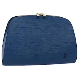 Louis Vuitton-LOUIS VUITTON Pochette Epi Dauphine GM Bleu M48435 LV Auth e4325-Bleu