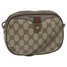 Gucci-Bolsa de ombro GUCCI GG Supreme Web linha Sherry vermelho bege 156 02 066 Auth yk9564-Vermelho,Bege