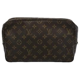 Louis Vuitton-Toilette Louis Vuitton Monogram Trousse 28 Bolso de mano M47522 LV Auth 60102-Monograma