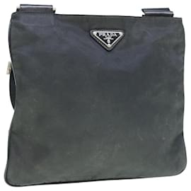Prada-PRADA Shoulder Bag Nylon Black Auth yk9696-Black