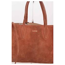 Lanvin-Suede handbag-Brown