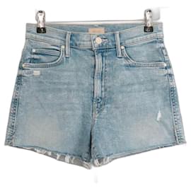 Mother-Mother Rascal cut off shorts Drinks By The Pool wash-Blue