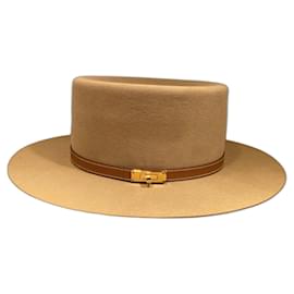 Hermès-Chapeau Hermès Hampton-Camel