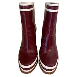 Diane Von Furstenberg-botas de tornozelo-Branco,Bege